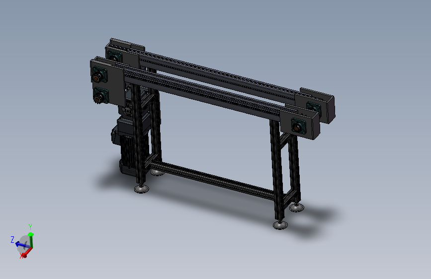 2.5倍倍速链结构模型3D数模图纸+Solidworks设计
