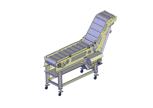 斜置传送带3D数模图纸+Solidworks设计