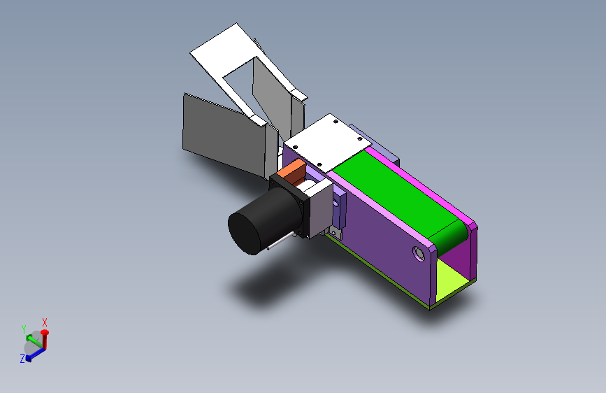 小机构-长250宽50小型PVC皮带线3D数模图纸+Solidworks设计