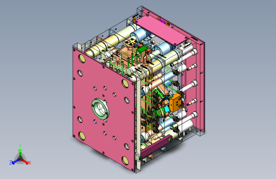 塑胶模具三板模带滑块3D