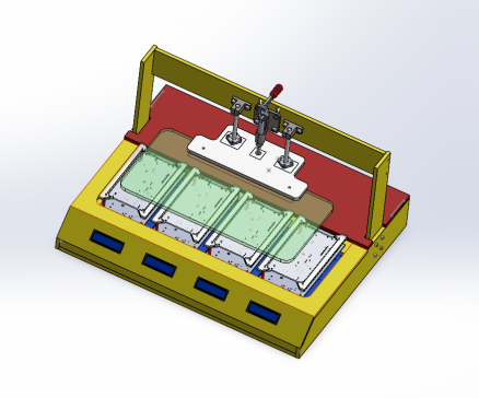 夹具测试PCB三维图纸+Solidworks设计