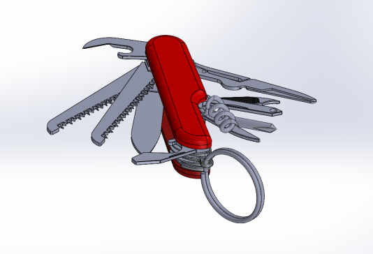 瑞士军刀结构3D图纸+Solidworks设计