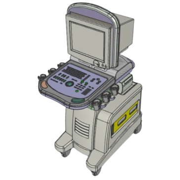 超声波诊断机模型3D图纸 STP格式