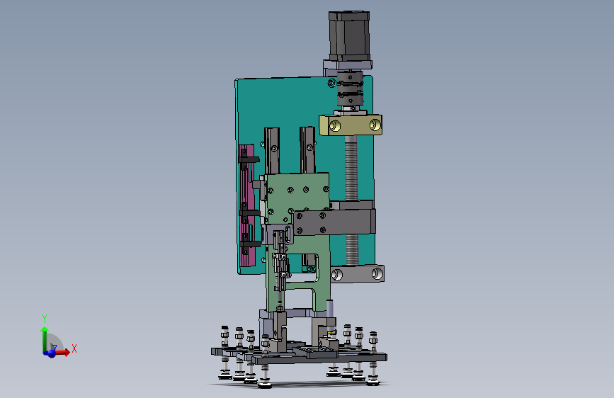 吸盘上下升降旋转组件 Solidworks 2018 模型图纸下载 懒石网