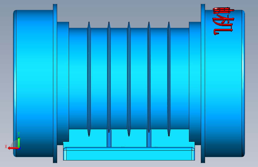 震动电机_dwg 背面视图