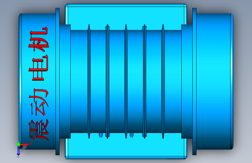 震动电机_dwg 俯视图