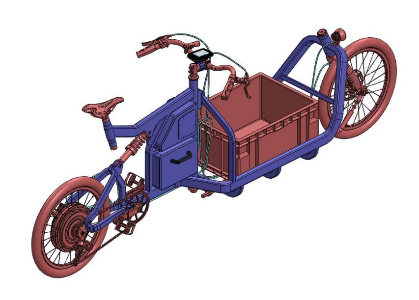 货架电动自行车3D数模图纸 STEP格式