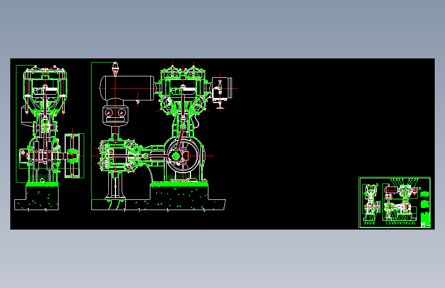 活塞压缩机总装图1