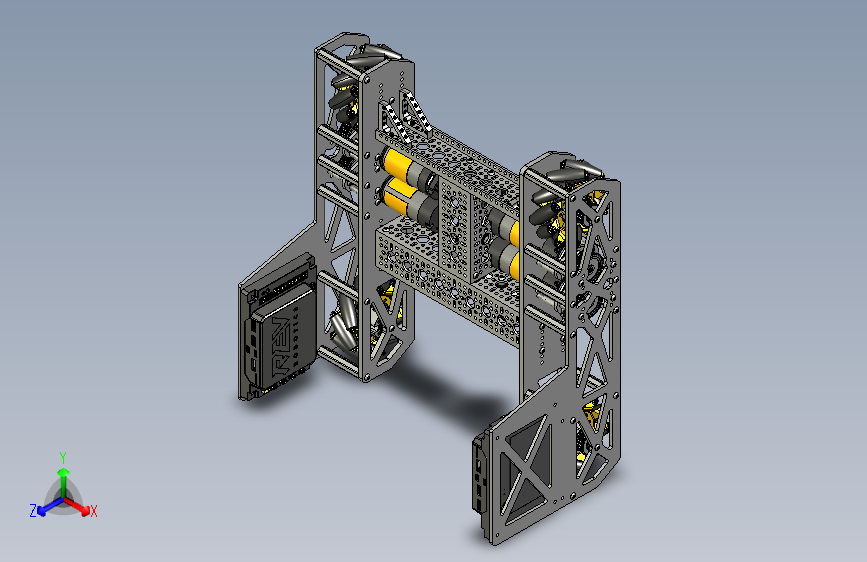 驱动麦轮底盘FTC小车3D图纸 STEP格式