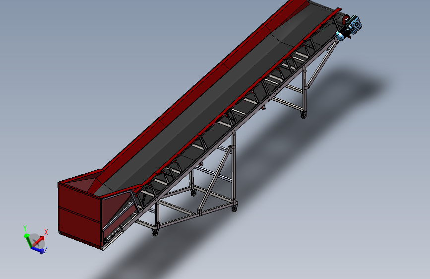 槽辊输送机3D数模图纸+Solidworks设计