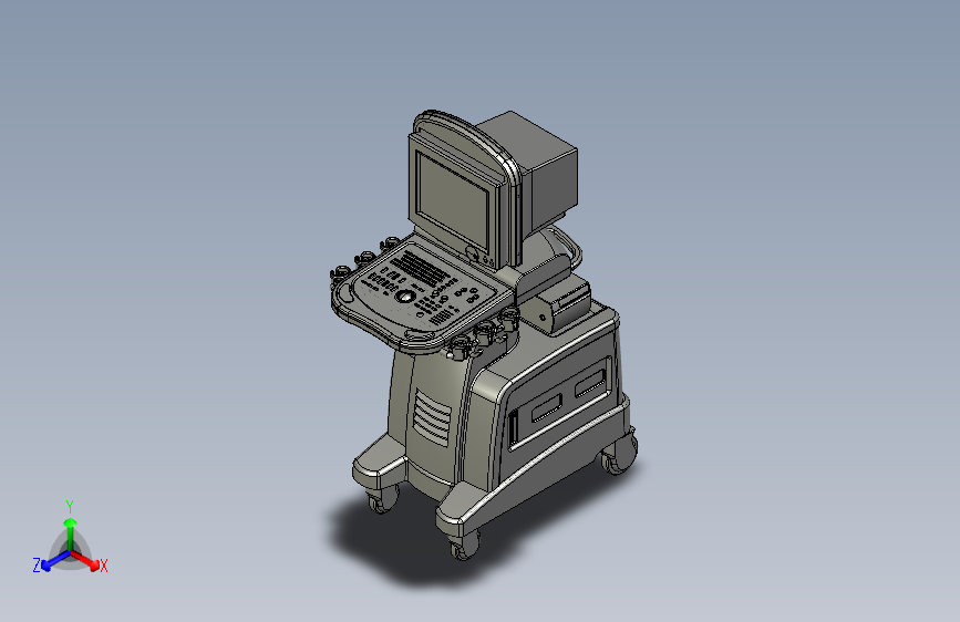 超声波诊断机模型3D图纸 STP格式