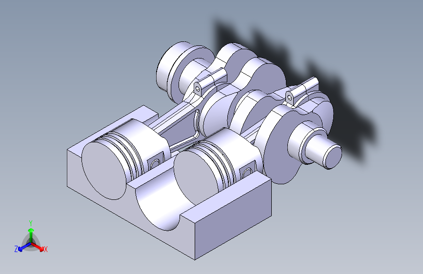 2缸发动机活塞 adams 运动仿真-一个传动系统的SolidWorks建模和adams仿真实验报告