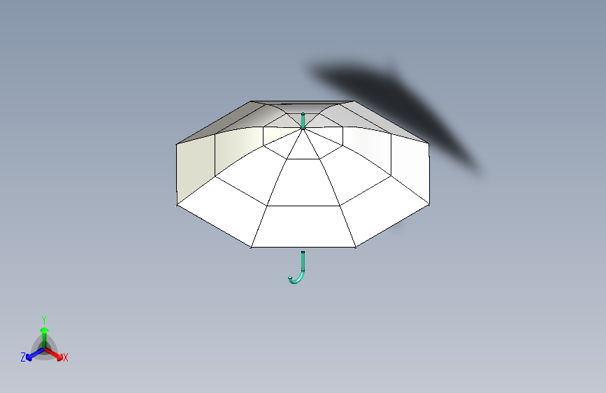 雨伞 油纸伞umbrella-29 3 STP CATIA