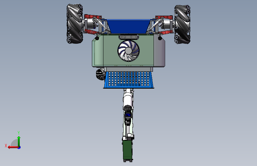 草莓采摘机器人(SW+CAD+说明书) 背面视图