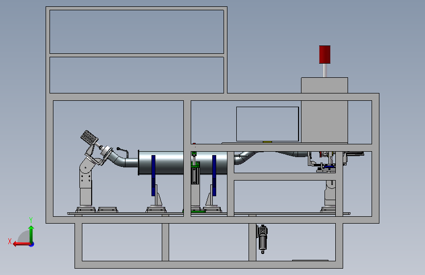 汽车生产线夹具3D模型图纸 Solidworks设计 背面视图