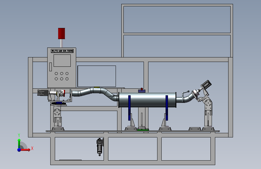 汽车生产线夹具3D模型图纸 Solidworks设计 正面视图