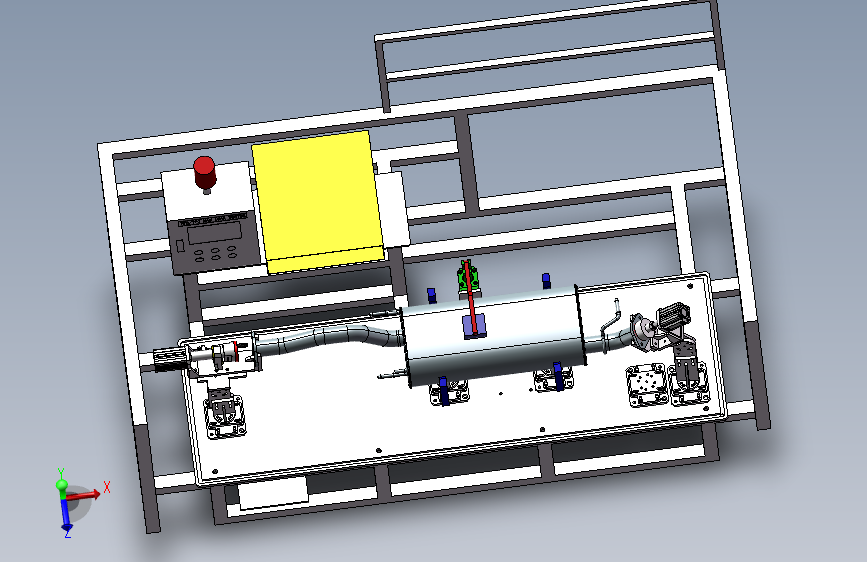 汽车生产线夹具3D模型图纸 Solidworks设计 主视图