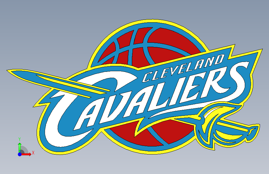 10-NBA球队logo Cleveland Cavaliers 正面视图