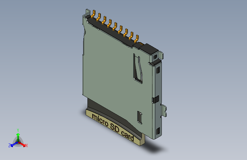 16-SD卡插槽 micreo存储卡 micro_sd_card_and_holder-1 4 STP X_T