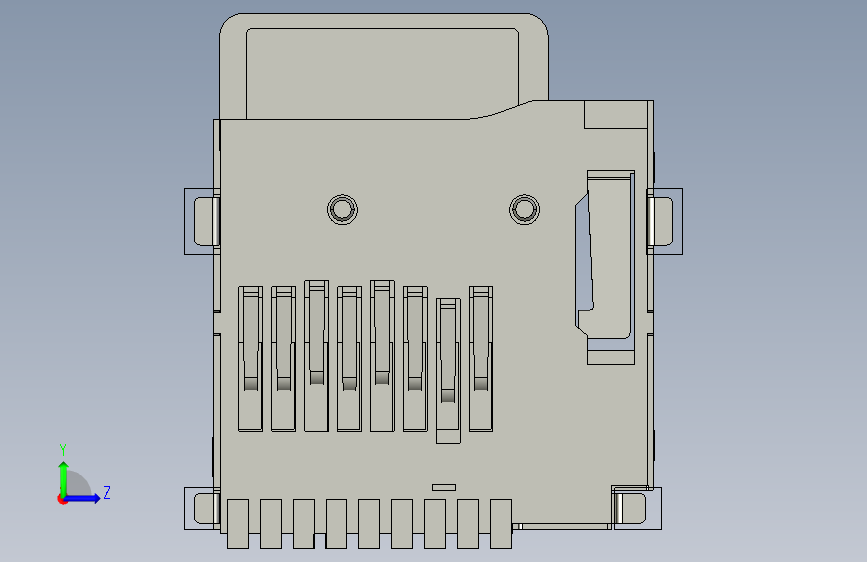 10-SD卡插槽 micreo存储卡 micro-sd-slot-with-sd-card 2 STP 左侧视图