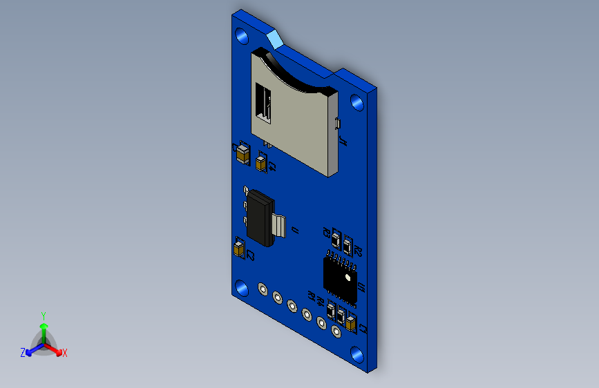 07-SD卡插槽 micreo存储卡sd-card-reader-4 4 STP