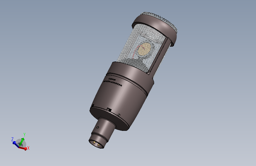 02-麦克风 large-diaphragm-condenser-microphone SW STP_SOLIDWORKS 2014_模型图纸 ...