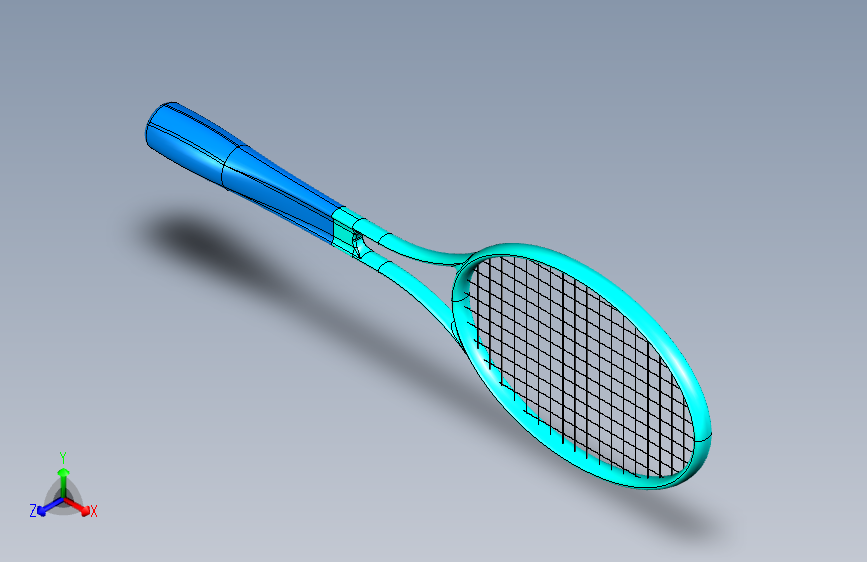 19-网球 网球拍子 体育器材 tennis-racket-33 CATIA