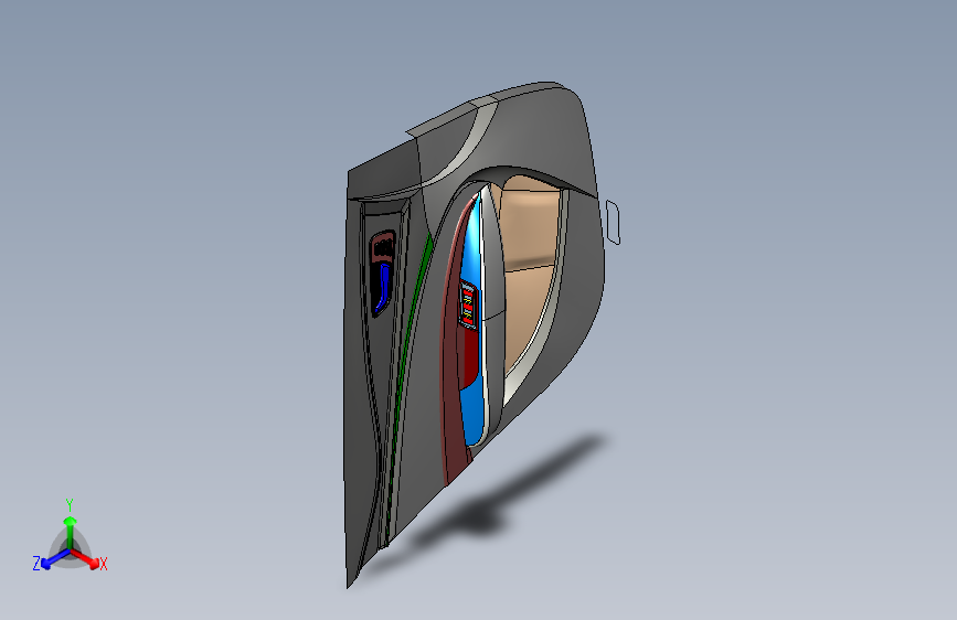 02-车门 公交车门 automotive-interior-door-trim-front-1 2 IGS