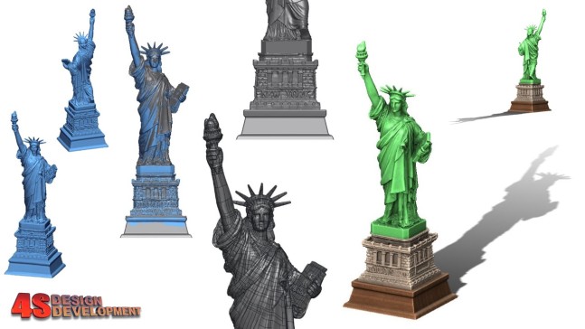 05-自由女神 雕刻手办 statue-of-liberty-miniature-novelty-statue STP STL