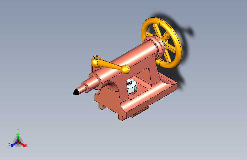 36-车床尾座支撑固定 lathe-tail-stock-7 2 CREO STP