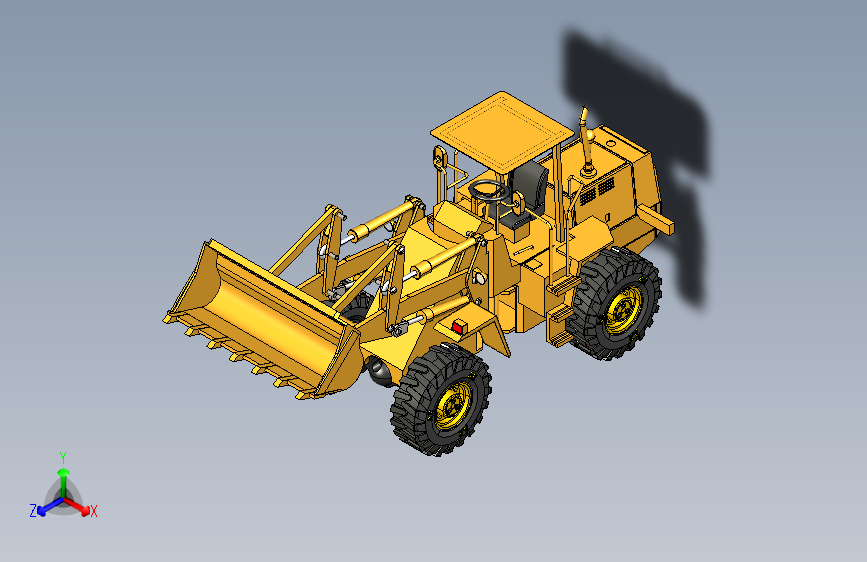 杰西博(JCB)装载机简易模型3D图纸 STEP格式