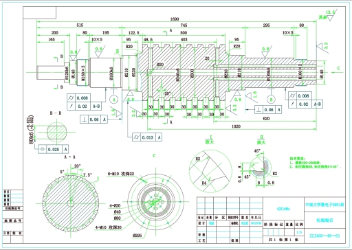 D1405-铸轧机轧辊部分机械设计+CAD+说明书==168677=250