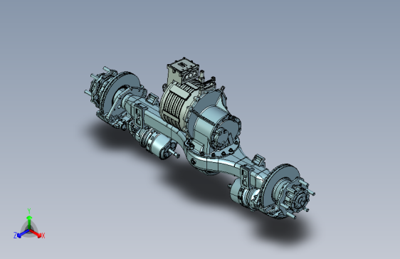 D1475-盘式制动器电驱动后桥模型三维UG12.0无参