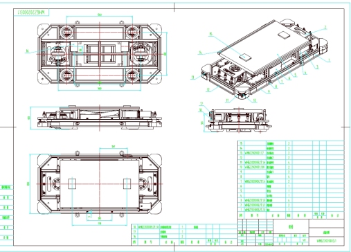 Z2213-2吨AGV小车工程图（结构件）CAD图纸==1370180=50