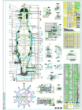 Z2033-纯氧转化炉（dwg格式19张图及计算文本3份）==88702=80