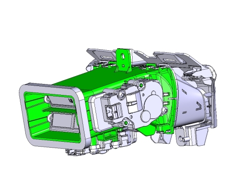 Z1086-新能源汽车电动出风口三维3DXM;无参