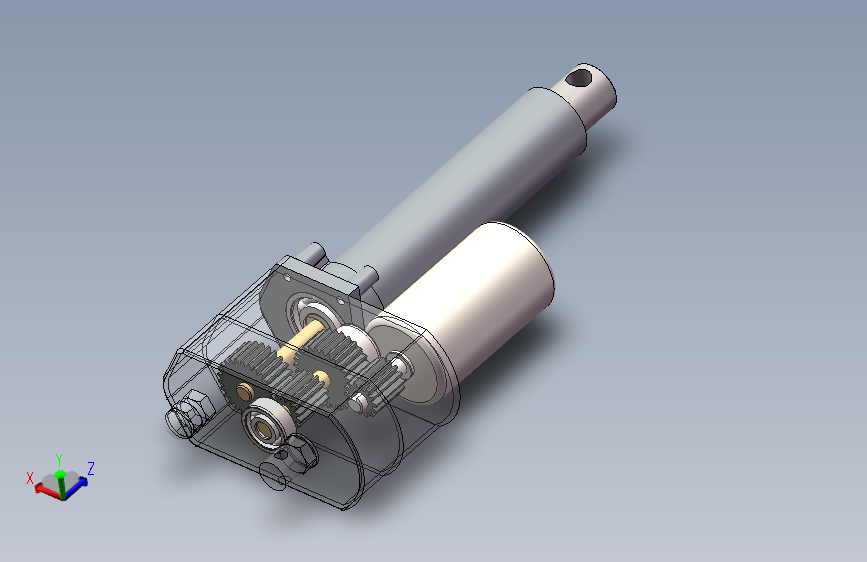 Z1119-100mm行程的电动推杆三维SW2018带参
