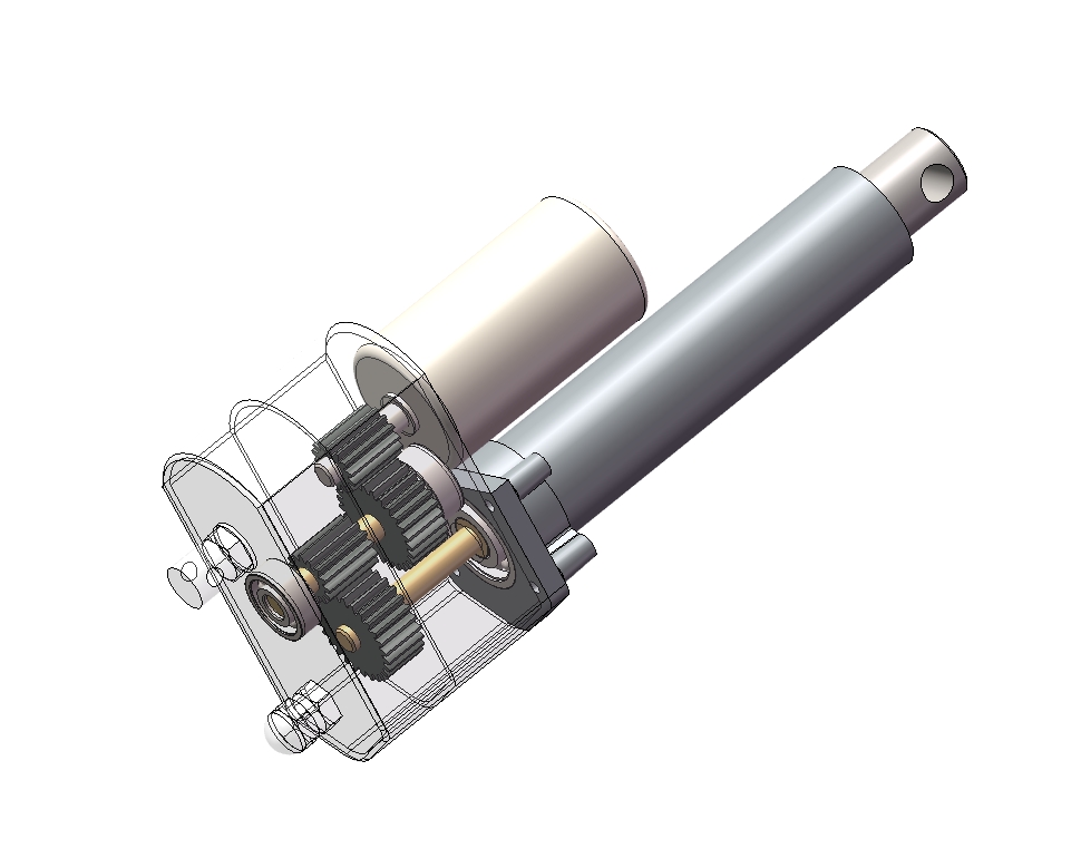 Z1119-100mm行程的电动推杆三维SW2018带参