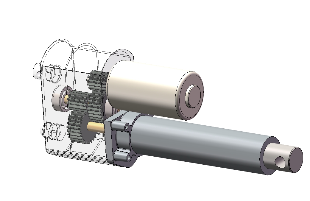 Z1119-100mm行程的电动推杆三维SW2018带参