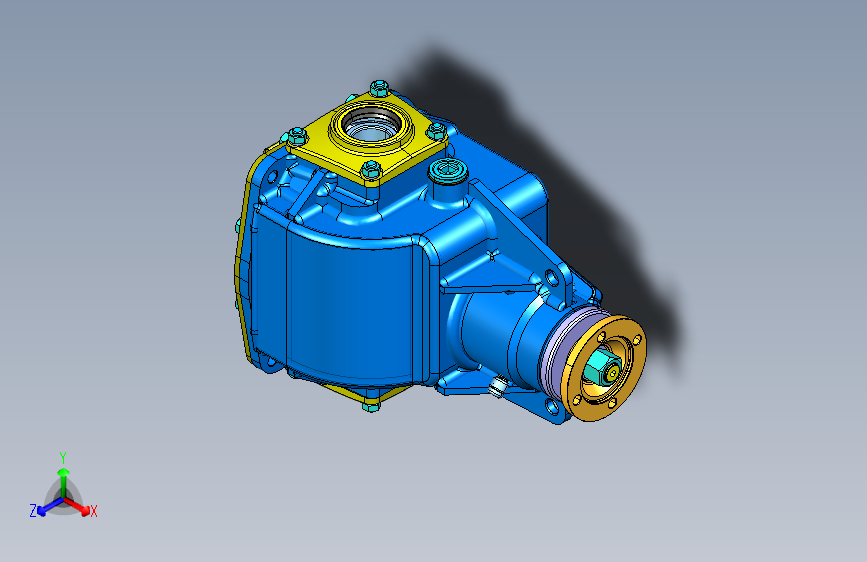 Z1391-SUV越野车主减速器总成三维CatiaV5R21带参