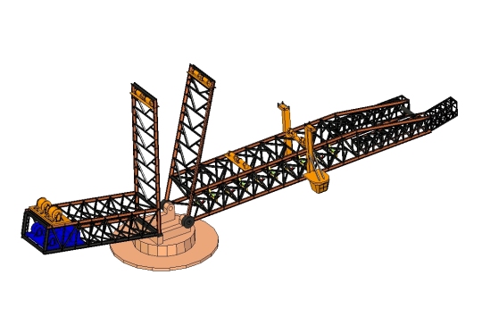 Z1453-大型履带起重机起重臂建模三维Step无参