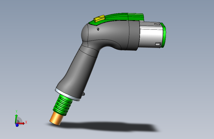 Z1466-电动汽车充电插头座设计三维SW2016带参