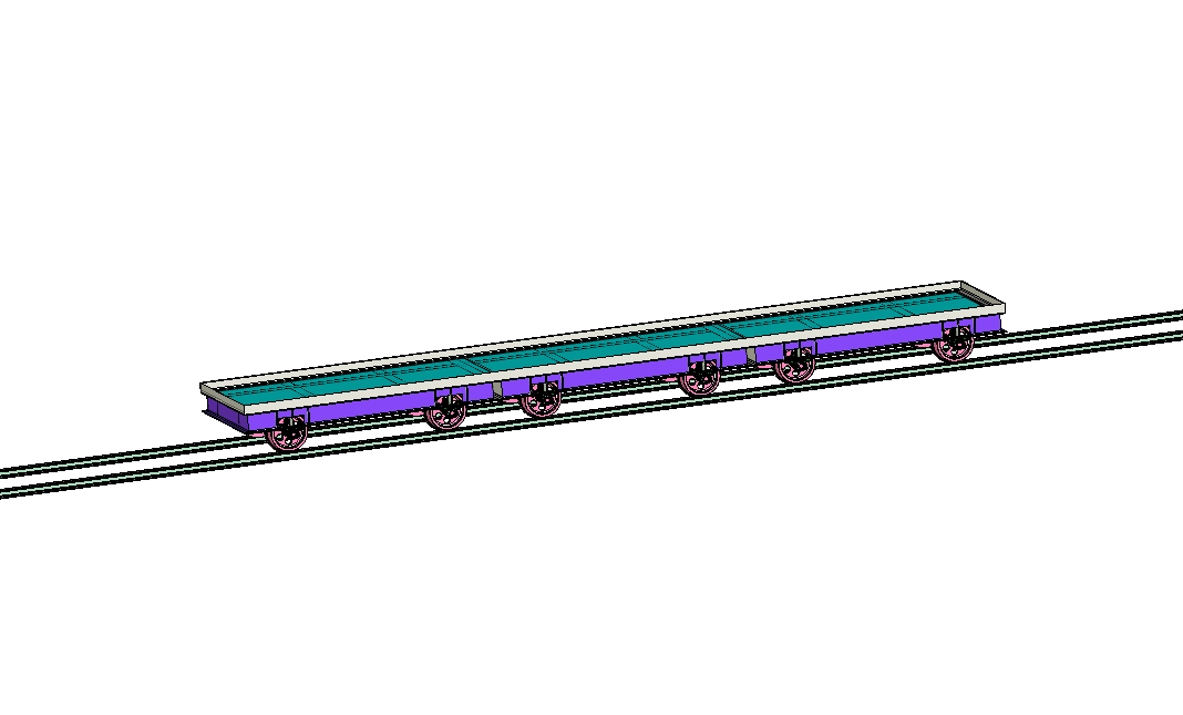 Z1515-轨道重载平板车三维Step无参