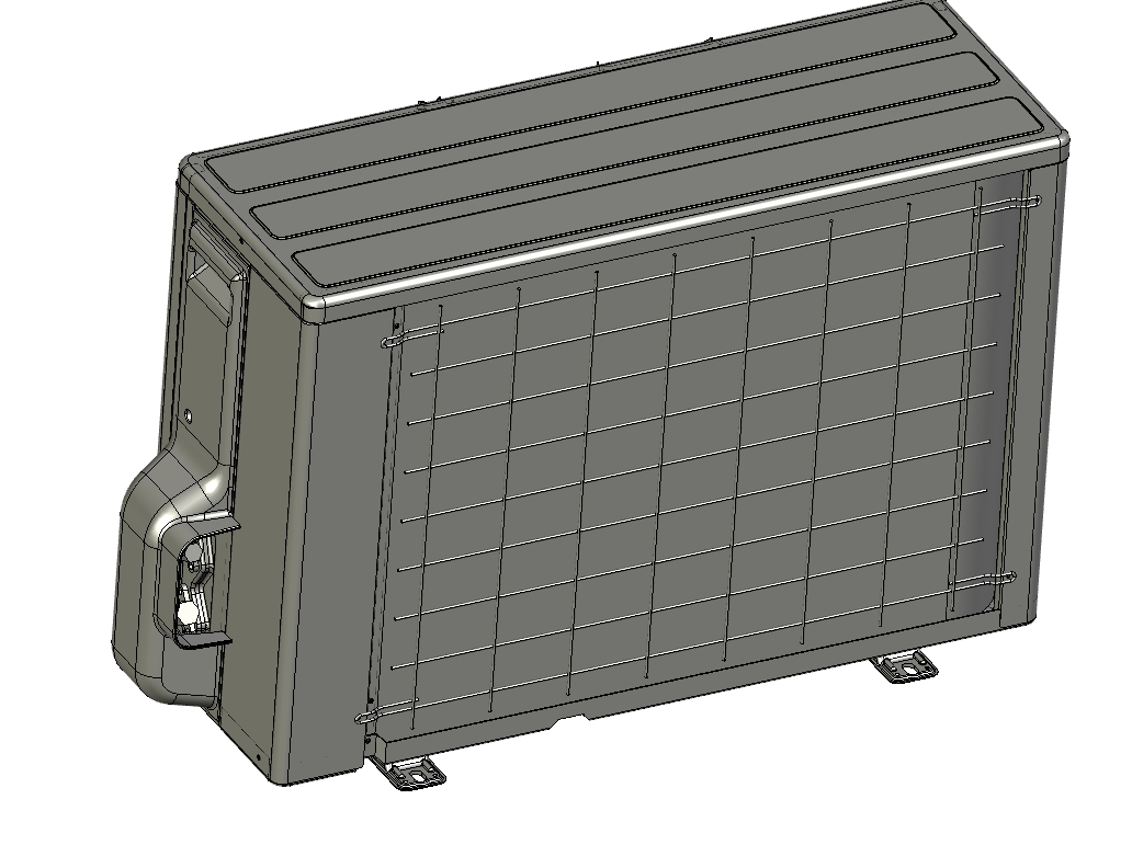 Z1566-空调室外机整机图档三维SW2011无参