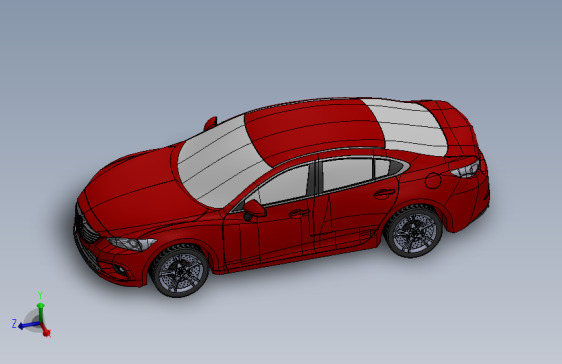 Z1586-马自达6整车三维Step无参