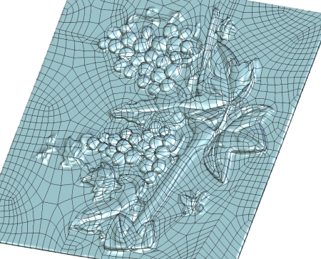 Z1605-葡萄树浮雕造型三维UG12.0无参