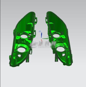 Z1610-汽车车灯底壳注塑模具三维UG8.0无参