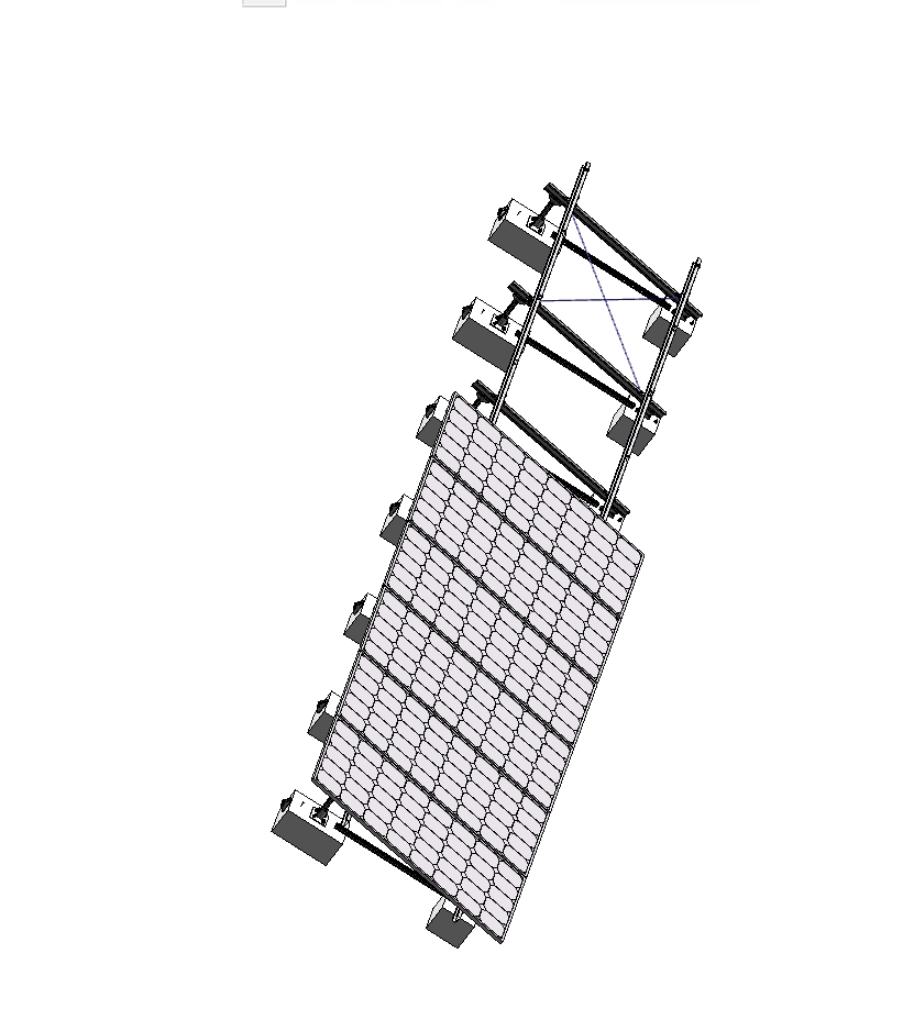 Z1693-屋面支架1X10组件光伏阵列三维SW2018带参