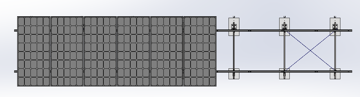 Z1693-屋面支架1X10组件光伏阵列三维SW2018带参