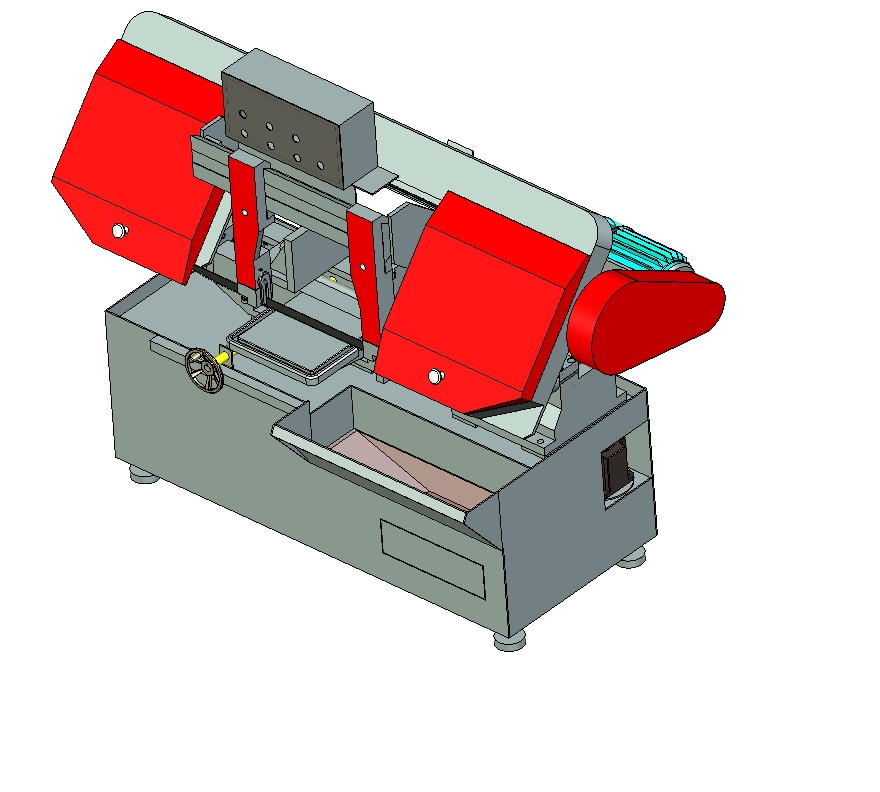 Z1710-小型卧式带锯床三维UG10.0无参